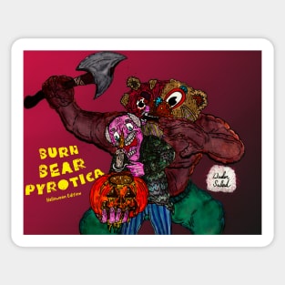 Burn Bear Pyrotica Halloween Edition Sticker